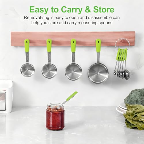 Measuring Cups and Spoons Set Stainless Steel 10 Piece for Cooking and Baking (10 Count)