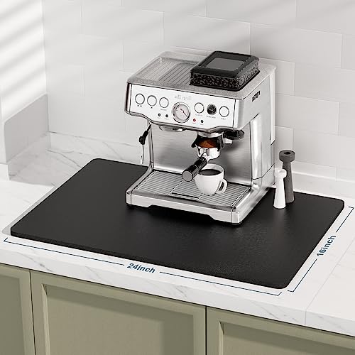 Coffee Mat 16" x 24" Coffee Bar Mats for Espresso Machine Station Accessories and Organizer