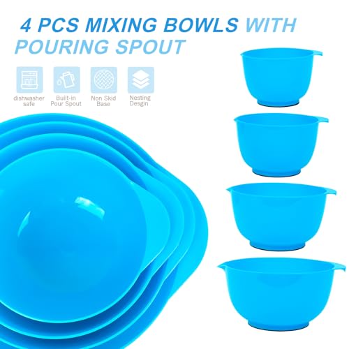 Plastic Mixing Bowls with Pour Spout