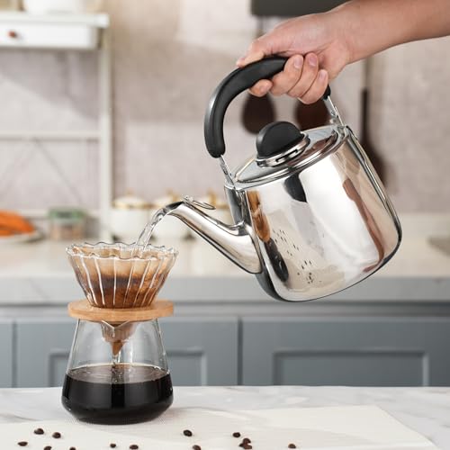 2.1 QT Stainless Steel Whistling Tea kettle for Stove Top