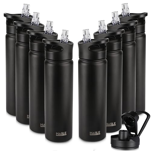 Insulated Water Bottle 22 oz Double Wall Stainless Steel Water Bottle Wide Mouth with Straw Lid & Spout Lid Keeps Cold or Hot