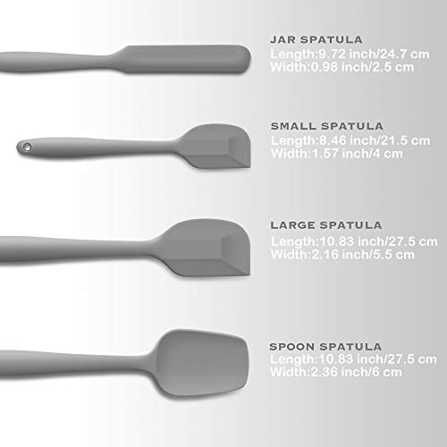 4 Piece Silicone Spatula Set with Stainless Steel Core (4 Count)