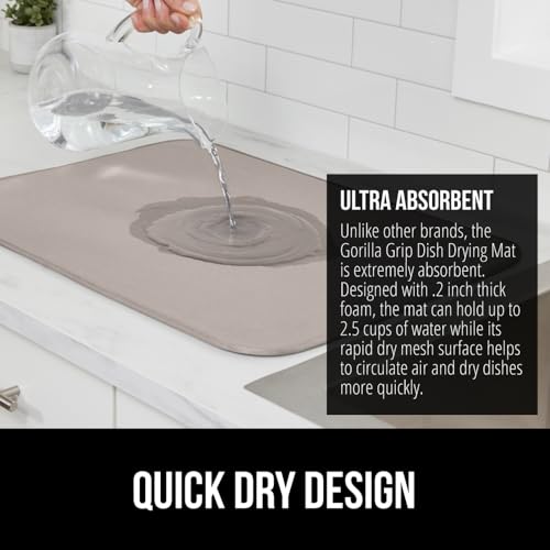 Ultra Absorbent Microfiber Dish Drying Mat