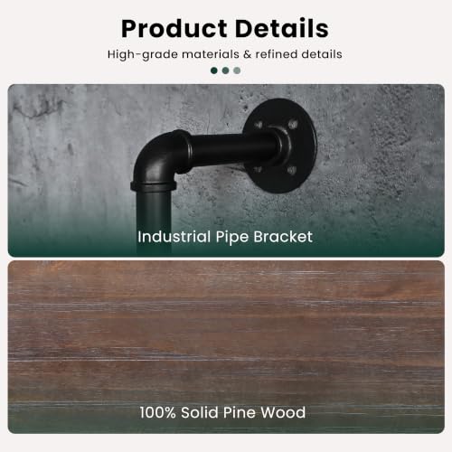 Industrial Pipe Floating Shelves