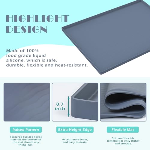 Waterproof Silicone Under Sink Mat 31'' x 22'' Shelf Liner for Kitchen and Bathroom