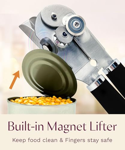 Heavy Duty Manual Can Opener with Magnetic Lid Lifter