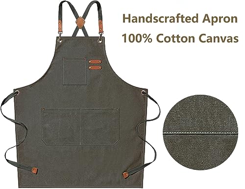 Chef Aprons for Men Women with Oversized Pockets