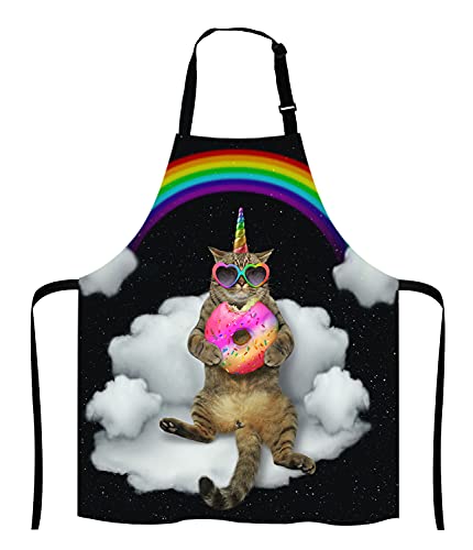 Unicorn Cat Adjustable Bib Apron