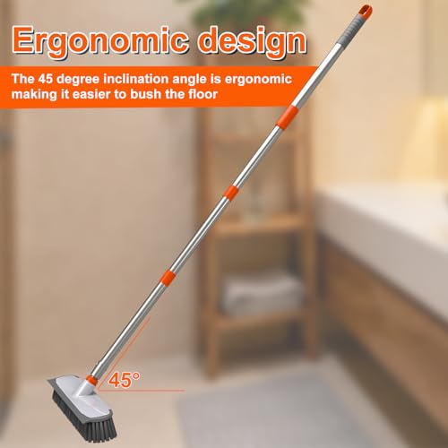 Floor Scrub Brush with Long Handle