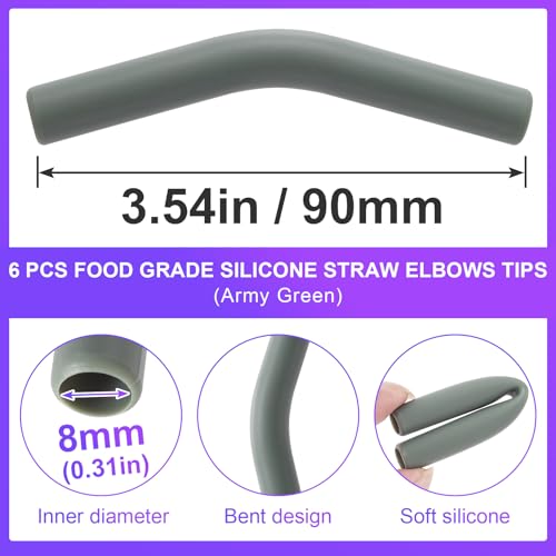 6Pcs Metal Straw Silicone Tips 5