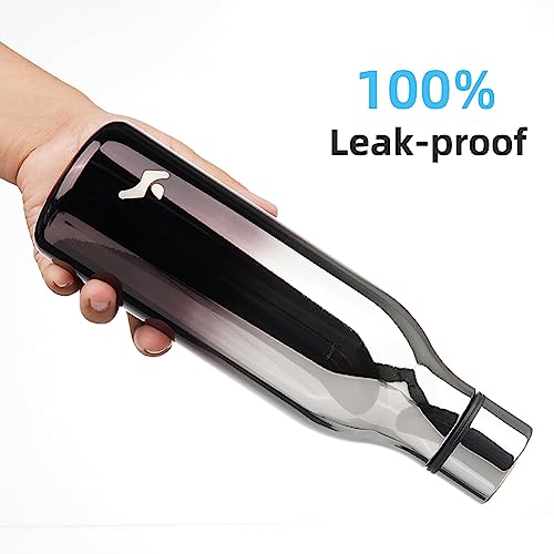 18 oz Insulated Stainless Steel Metal Water Bottle with Strap