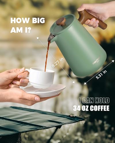 POLIVIAR French Press Coffee Maker (34 Ounce)