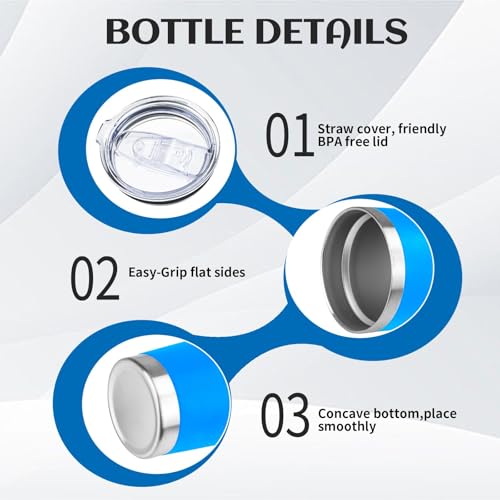 DIW 20oz Insulated Tumbler Bulk Travel Coffee Mug with Lid (4 Count)