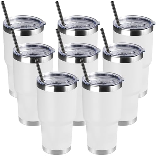 30oz Tumbler Bulk with Lid and Straw (8 Count)