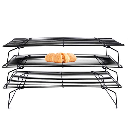 Cooling Rack 3 Tier Stackable Baking Rack Stainless Steel Wire Cooking Rack for Cooking Roasting Cooling