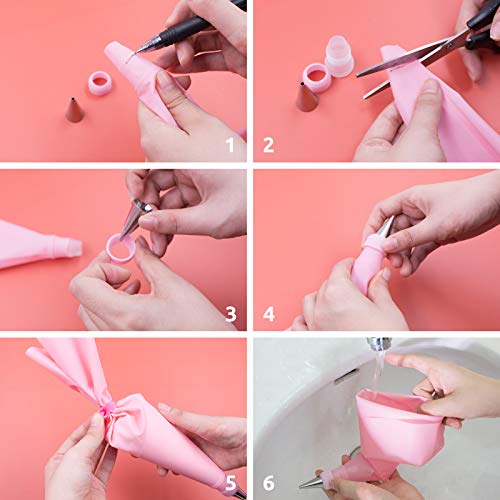 38PCS Silicone Pastry Bags Set
