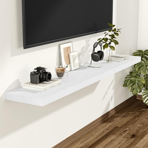 48 Inch White Floating Shelves (2 Count)