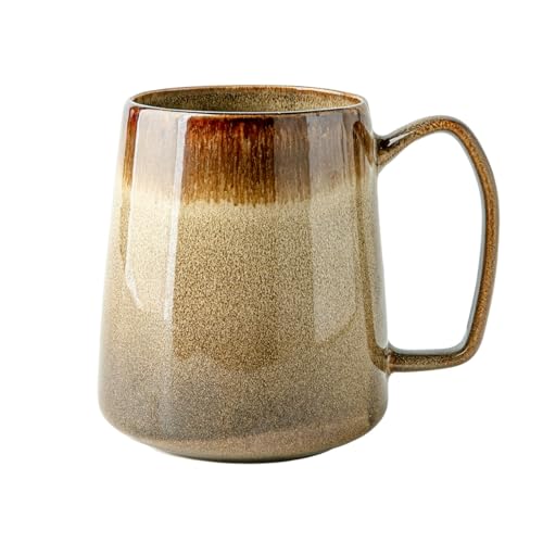 24 oz Extra Large Ceramic Coffee Mug Vintage Brown Cup with Handle