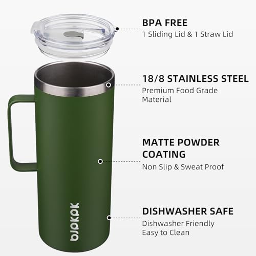 32oz Insulated Coffee Mug with Handle