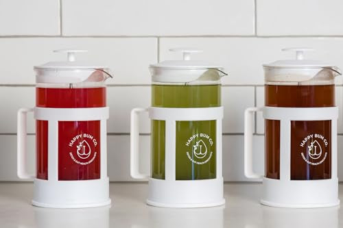 ffee Plunger 1L Glass French Press with Steel Strainer