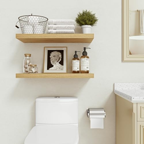 Deep Floating Shelves for Wall 24 inches Long Set of 2 (2 Count)
