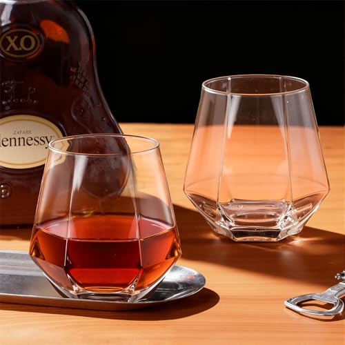 Hexagonal Whiskey Glass 13.53 oz (2 Count)