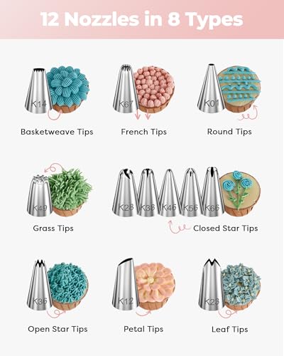 71 Cake Decorating Kit Baking Supplies Tools for Beginners & Pros (71 Count)