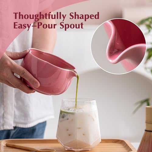 Matcha Set 8Pcs Floral Ceramic Matcha Kit with Matcha Whisk