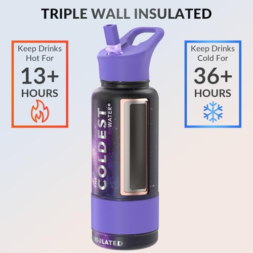 Coldest Insulated Water Bottle with Straw Lid