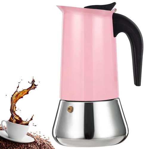 12 Cup Stovetop Espresso Maker Stainless Steel Moka Pot Stove Top Percolator Italian Coffee Makers Capable Mocha Greca Machine Cafe Classic Induction Cookers for Home and Camping 600ml 20oz