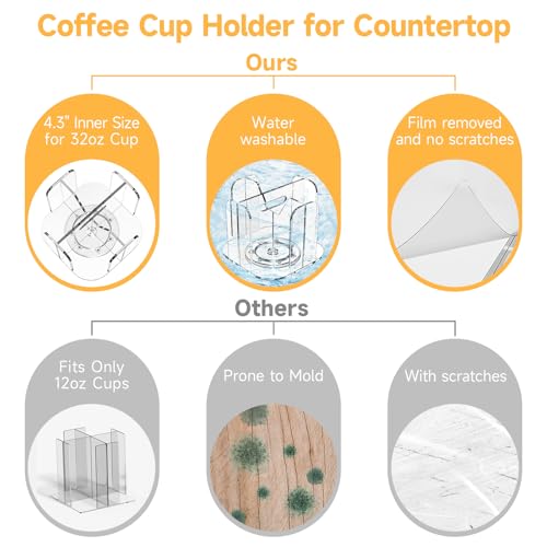4 Compartment Countertop Cup Dispenser