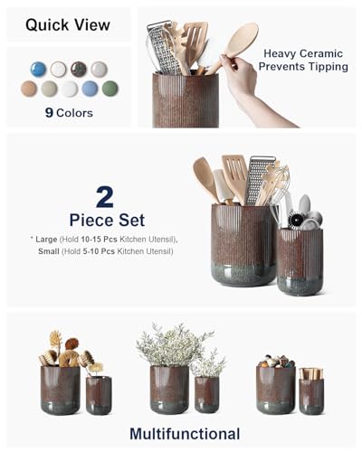 Utensil Holder for Kitchen Counter (2 Count)