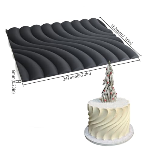 Fondant Silicone Mold for Cake Decoration Cake Border Downsand Pattern Impression Mat Fondant Embossing Stencil for DIY Cookies