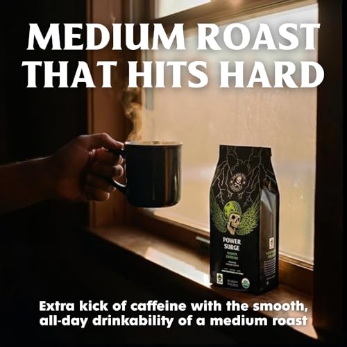 Power Surge High Caffeine Dark Roast Ground (16 Ounce)