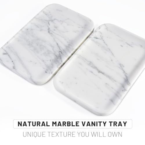 Arabescato Marble Vanity Tray