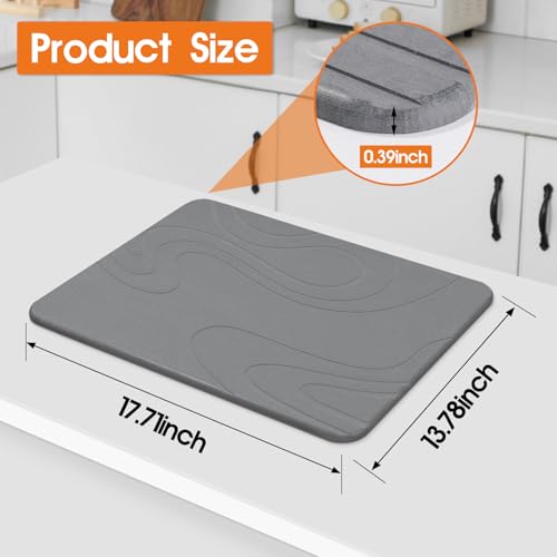 Stone Drying Mat for Kitchen Counter 18"x14"