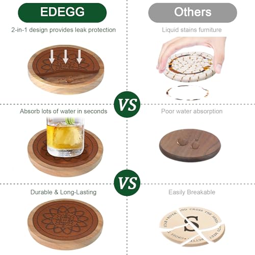 Wood Coasters for Drinks