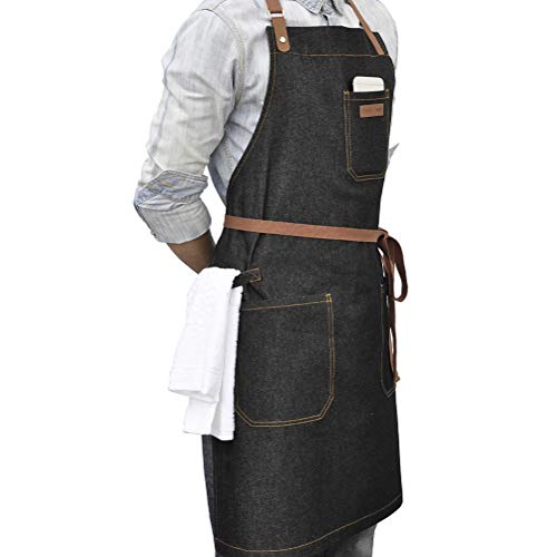 Denim Chef Apron with Pockets