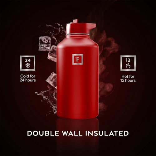 64 oz Wide Mouth Water Bottle with Straw