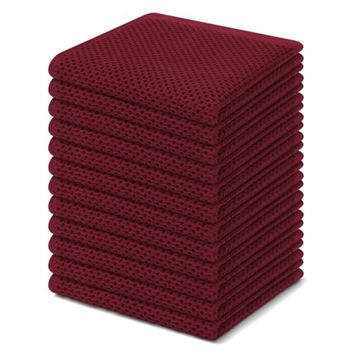 100% Cotton Waffle Weave Kitchen Dish Cloths 12 (12 Count)