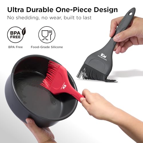 Platinum Silicone Extra Wide Pastry & Basting Brush Set (2 Count)
