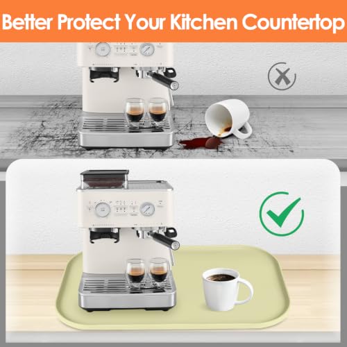 Silicone Coffee Maker Mat with Lip for Countertops
