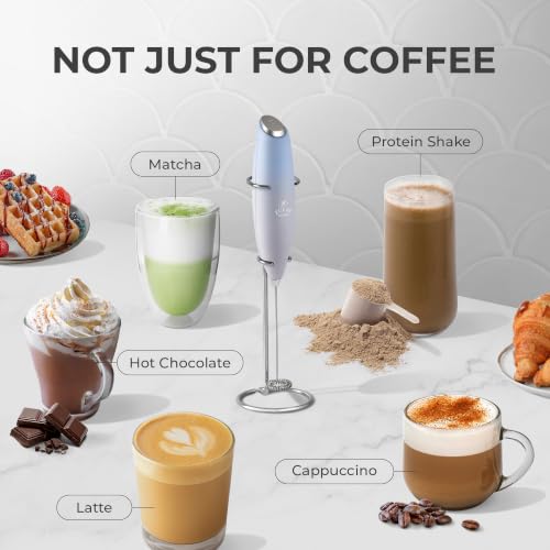 Powerful Milk Frother Wand With Duracell Batteries