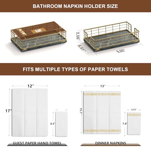 Marble Guest Towel Holder Tray for Bathroom