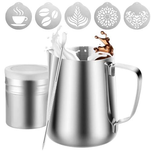 4Pieces Stainless Steel Milk Frothing Pitcher Set