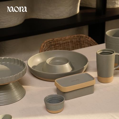 Mora Ceramic Chips and Dip Serving Tray