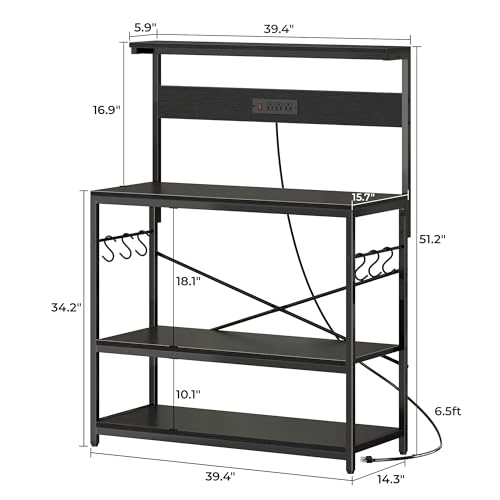 Bakers Rack with Power Outlets