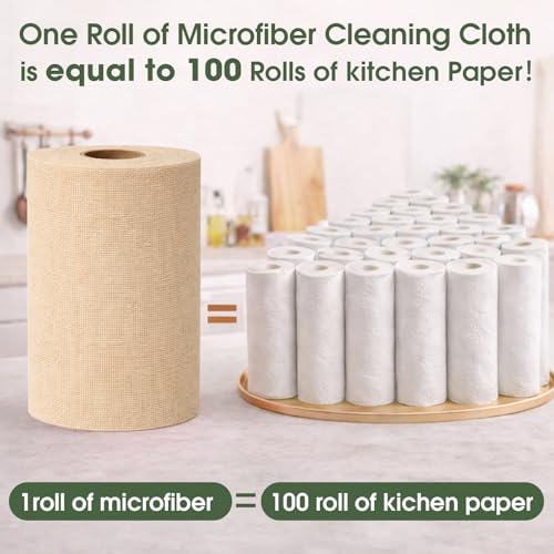 Microfiber Cleaning Cloth Roll (100 Count)
