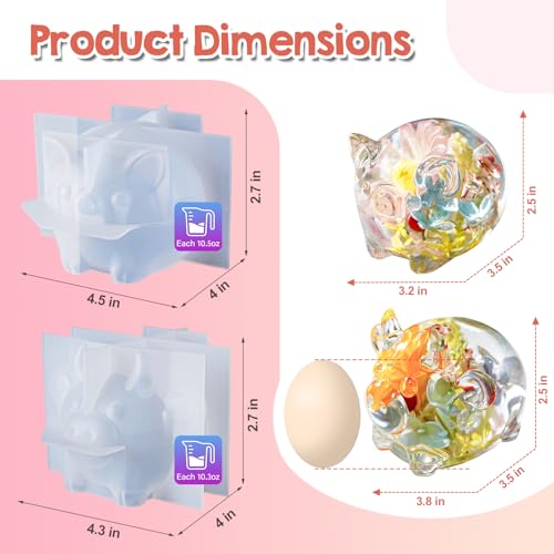 LET’S RESIN Animal Resin Molds (2 Count)