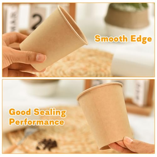 200 Pack 8 oz Kraft Paper Cups (200 Count)